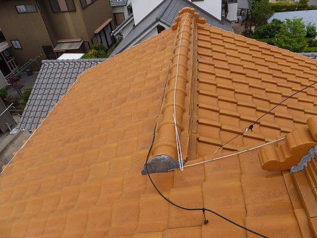 瓦屋根の雨漏り調査